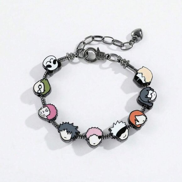 Jujutsu Kaisen Character Charm Bracelet – Anime Chibi Style Adjustable Jewelry - Picture 7 of 7